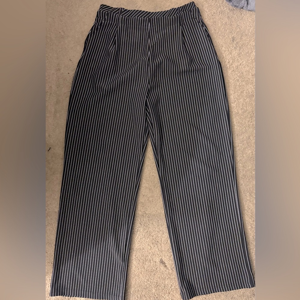 Black and White Striped Pants
